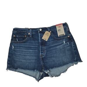 Levi's 501 Dark Blue Denim Jean Shorts